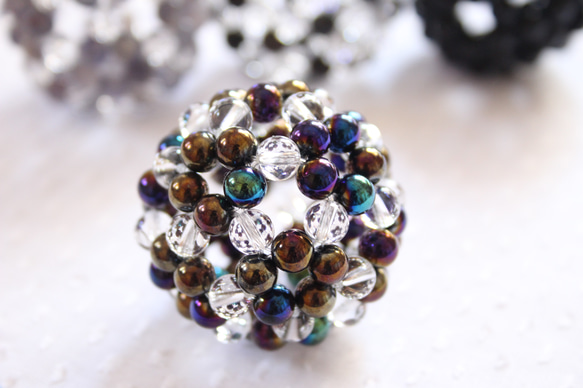 フラーレン 6mmフラッシュ・スモーキークォーツ＆水晶 その他  