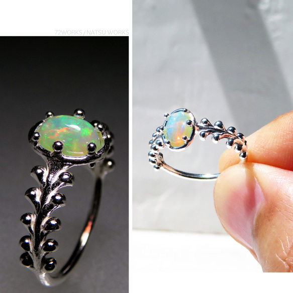 オパールリング / Botanical Opal Ring 4枚目の画像