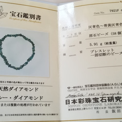 ブルーダイヤモンド＆翡翠【癒しのお守り】ブレスレット　-　ろ73 5枚目の画像