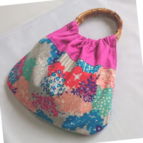 しずく型 バンブーリンググラニーバッグ(内ポケット付き) エチノgarden