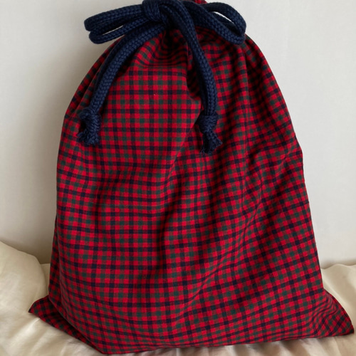 ファミリアチェック 巾着 レッド 巾着バッグ あすなろ 通販