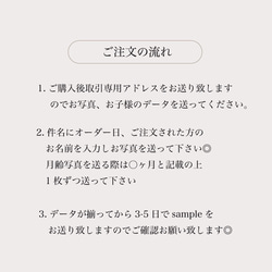 写真補正付き！simple成長時計 1歳誕生日 ベビーポスター 5枚目の画像