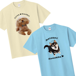 うちの子カラーＴシャツ（いぬ ねこ 犬 猫 ネコ ペット うさぎ ウサギ ハムスター パンダ 子供でも♪） 1枚目の画像