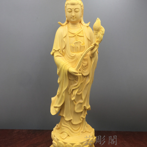 阿弥陀如来三尊 観音菩薩 勢至菩薩 仏教工芸品 木彫仏像 極上品 彫刻