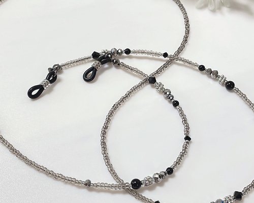 ☆376❤️ ターコイズ　クローバー　シルバー　マスクチェーン　メガネチェーン ☆376❤️ ターコイズクローバーシルバーマスクチェーンメガネ