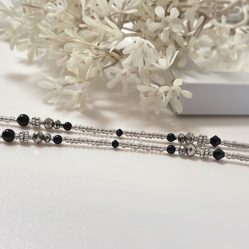 ♪607❤️ 鈴蘭　スズラン　パール　ガラスビーズ　マスクチェーン　メガネチェーン ♪607❤️ 鈴蘭 スズラン パール ガラスビーズ マスクチェーン メガネ