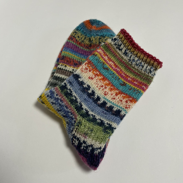 手編みの靴下 Opal 8MIX 6枚目の画像
