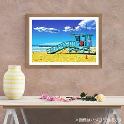 【アートポスター】アメリカ ベニスビーチのライフガードステーション（作品No.358） 3枚目の画像