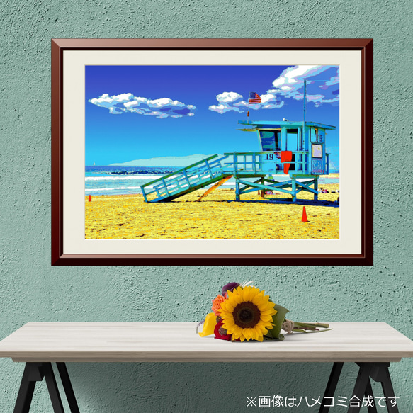 【アートポスター】アメリカ ベニスビーチのライフガードステーション（作品No.358） 1枚目の画像