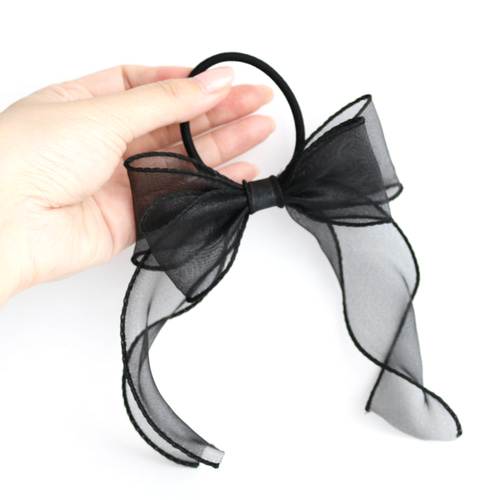 rrkch2015様 専用 オーガンジーリボンヘアゴム オーガンジー - ヘア