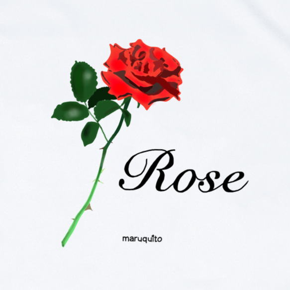 tシャツ　Tシャツ　プレゼント　ロゴTシャツ　Tシャツ　おしゃれTシャツ　かわいいTシャツ　花　バラ　Rose 薔薇 3枚目の画像