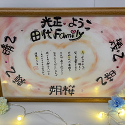 家族ポエム　名前  家族ネーム ファミリー ネームポエム 出産祝い 誕生日祝い【送料込み】 1枚目の画像