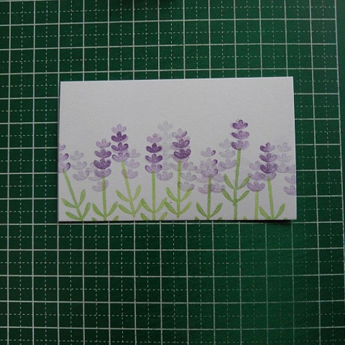 夏の花～ラベンダーの消しゴムはんこ はんこ・スタンプ のんびり屋