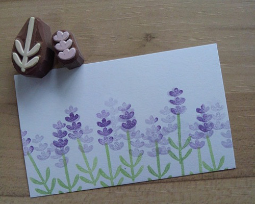 消しゴムはんこNo.99 ラベンダーセット