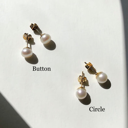【Petit Button】Grain pearl pierce / earring 5枚目の画像