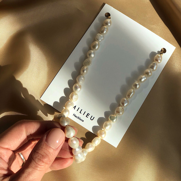 Baroque pearl necklace 3枚目の画像