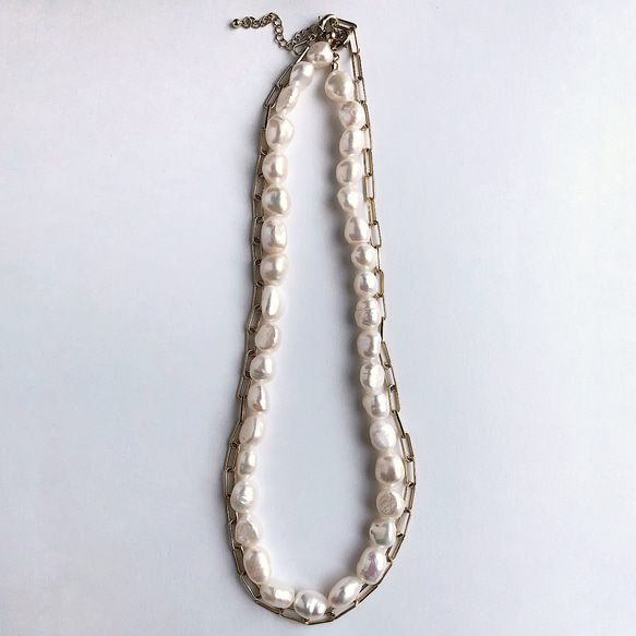 Baroque pearl necklace 5枚目の画像