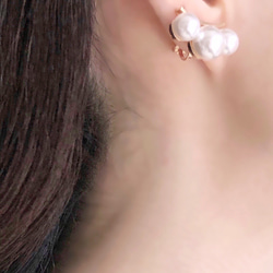 Triple pearl pierce / earring 8枚目の画像