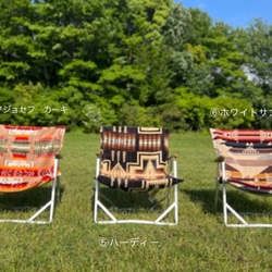 チェアーカバー2:PENDLETON生地使用☆Colemanチェアー 5枚目の画像