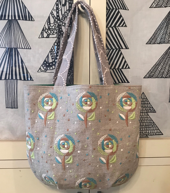 両面　sandrose　バッグ　ミナペルホネン　ハンドメイド 両面 sandrose バッグ ミナペルホネン ハンドメイド