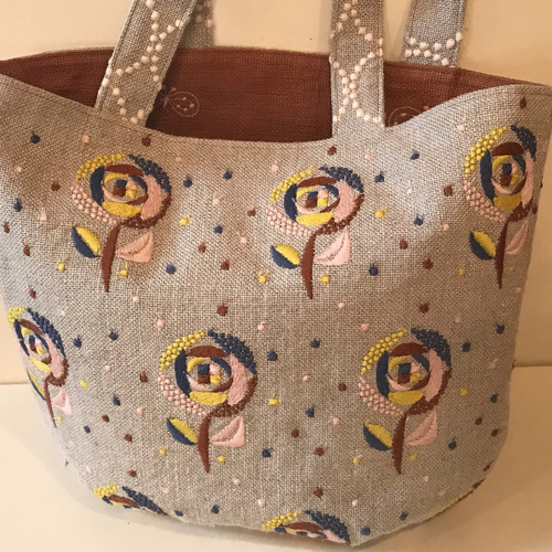 ミナペルホネン ハンドメイドバッグmina sand Rose 両面 sandrose