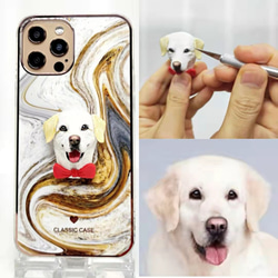 オーダーメイド L&G 3D猫犬ペット肖像画人形スマホケース 唯一の あなたの写真からカスタム 全機種対応 iPhone 1枚目の画像