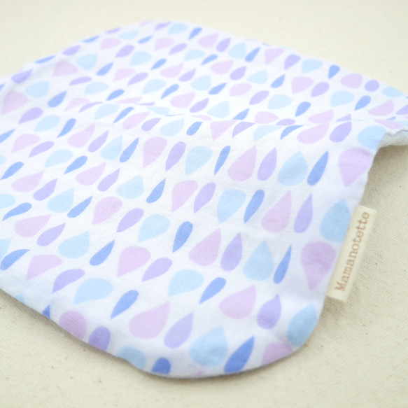 ふわもこハンカチ｜しずく-Raindrop-｜L・20×20cm｜ガーゼハンカチ｜ハンドタオル｜ギフト｜誕生日 10枚目の画像