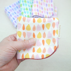 ふわもこハンカチ｜しずく-Raindrop-｜L・20×20cm｜ガーゼハンカチ｜ハンドタオル｜ギフト｜誕生日 4枚目の画像