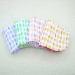 ふわもこハンカチ｜しずく-Raindrop-｜L・20×20cm｜ガーゼハンカチ｜ハンドタオル｜ギフト｜誕生日 11枚目の画像