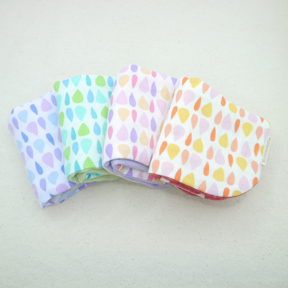 ふわもこハンカチ｜しずく-Raindrop-｜L・20×20cm｜ガーゼハンカチ｜ハンドタオル｜ギフト｜誕生日 11枚目の画像