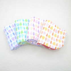 ふわもこハンカチ｜しずく-Raindrop-｜L・20×20cm｜ガーゼハンカチ｜ハンドタオル｜ギフト｜誕生日 1枚目の画像