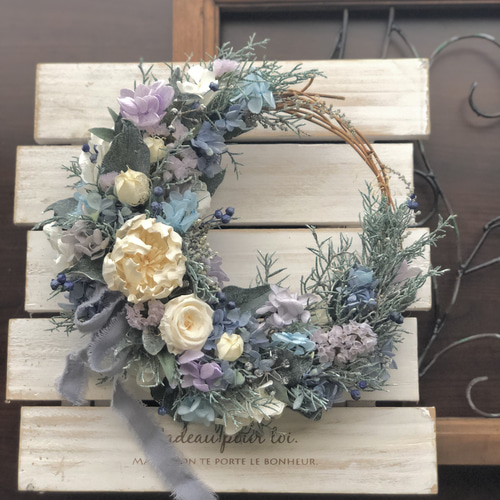 ブルーパープルの三日月リース リース green green 通販 13903777