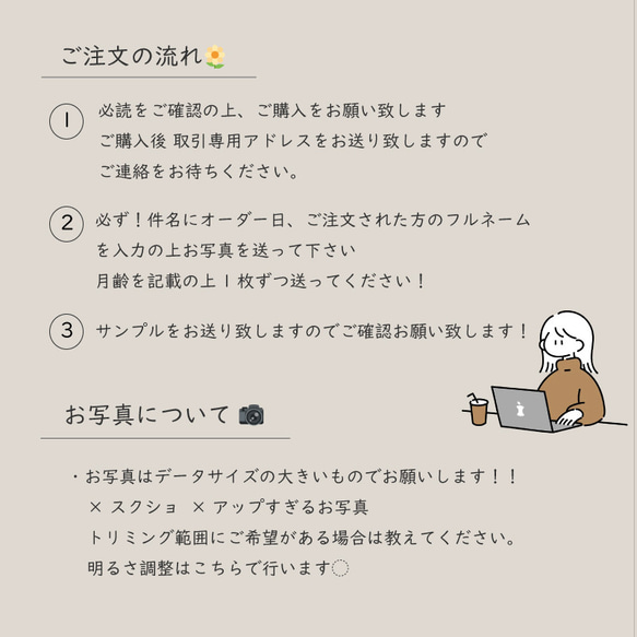 【 送料無料 】成長時計 横　1歳誕生日 ベビーポスター 5枚目の画像