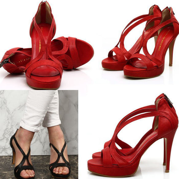 ストラップサンダル レザーサンダル オーダーシューズ 小さいサイズ 大きいサイズ 靴 婦人靴 3枚目の画像