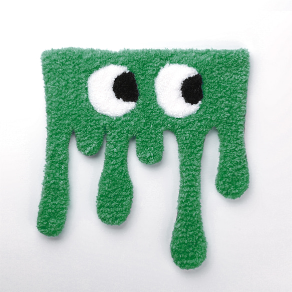 "melting creature" green | small rug 1枚目の画像