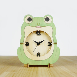 かえる」木製置き掛け時計 掛け時計・置き時計 minow plus（ミノー
