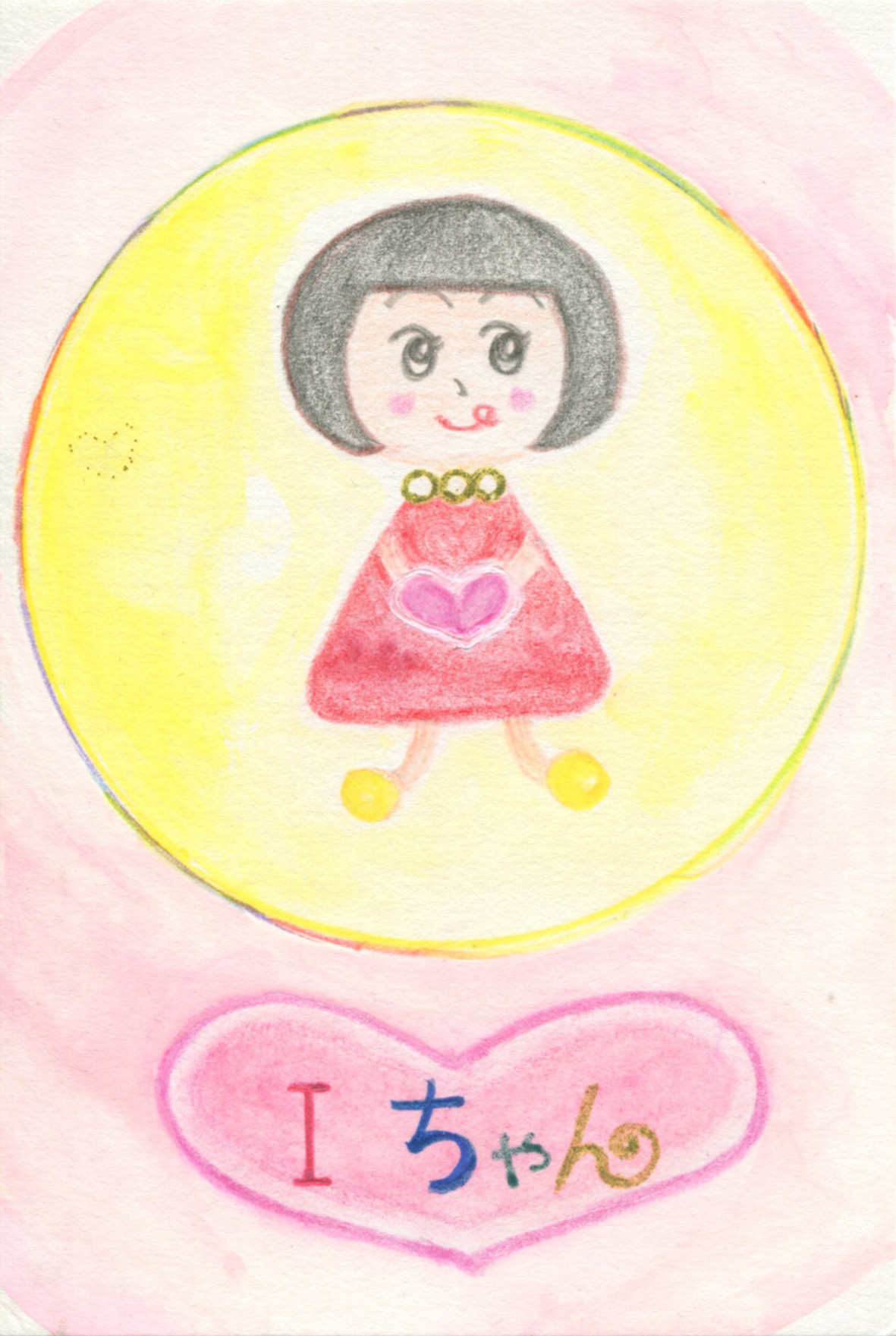 手描きイラスト オリジナルイラスト コピック ハガキサイズ