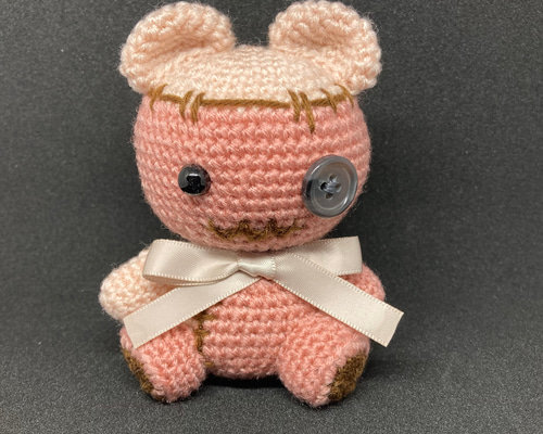 ハロウィン】ゾンビくまのあみぐるみ【翌日発送】 あみぐるみ m craft