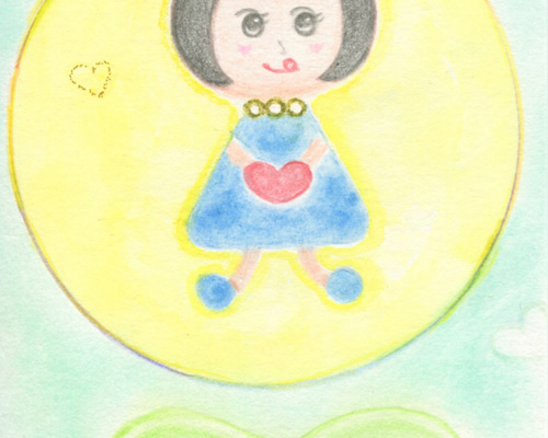 手描きイラスト　オリジナル　葉書サイズ 手描きイラスト オリジナル ハガキサイズ 透明水彩 - メルカリ