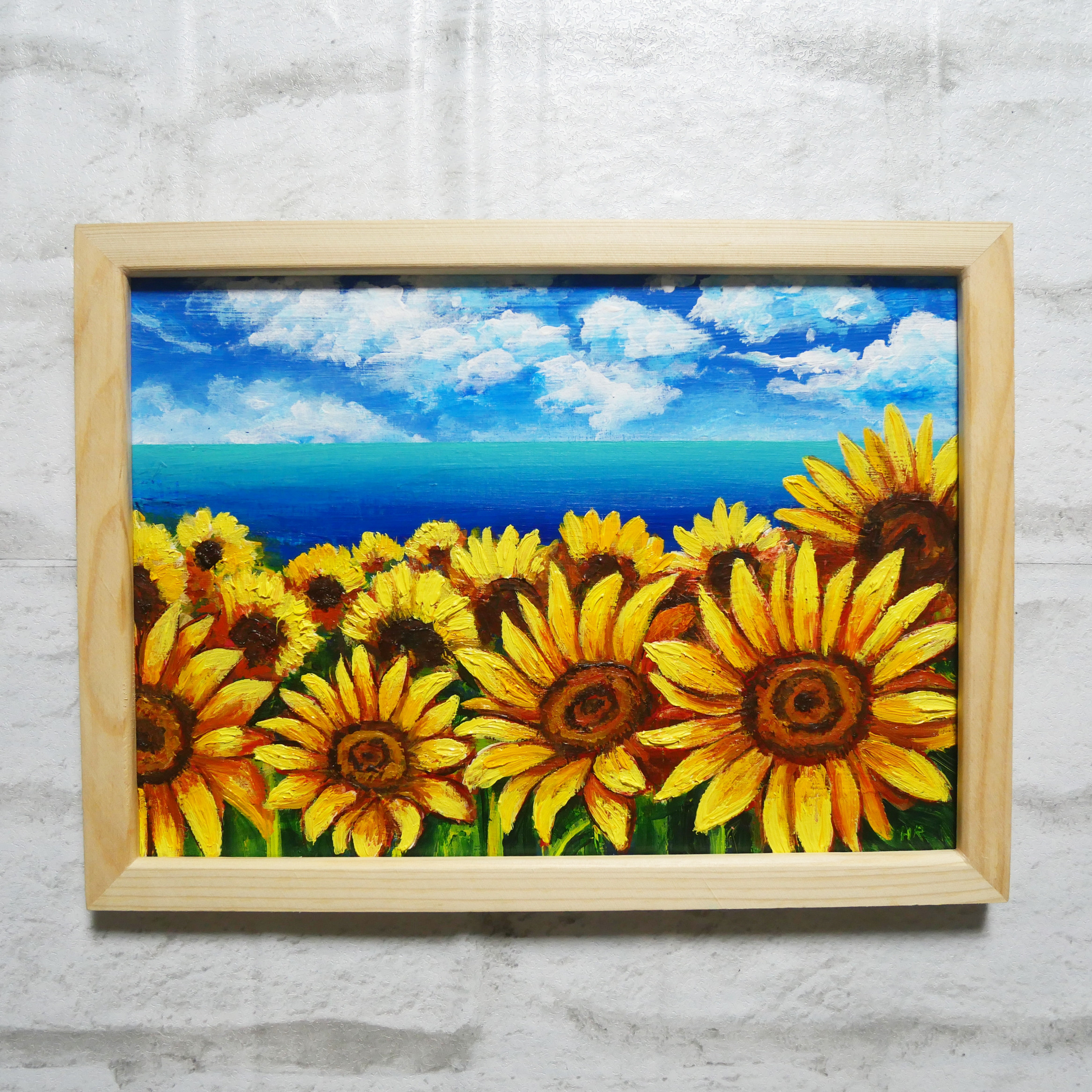 アパレル通販サイトランキング 絵画【向日葵畑】 油絵 絵画