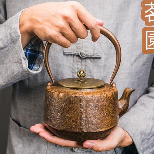 銅製やかん 取っ手付き 自在