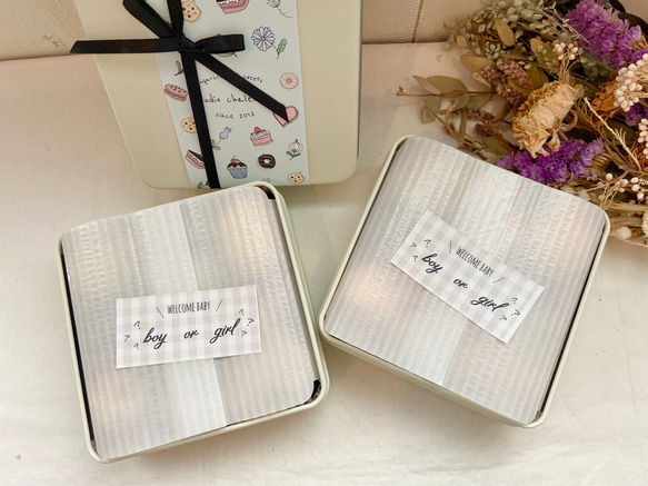 ジェンダーリビールクッキー缶♩（おとこのこ） 4枚目の画像