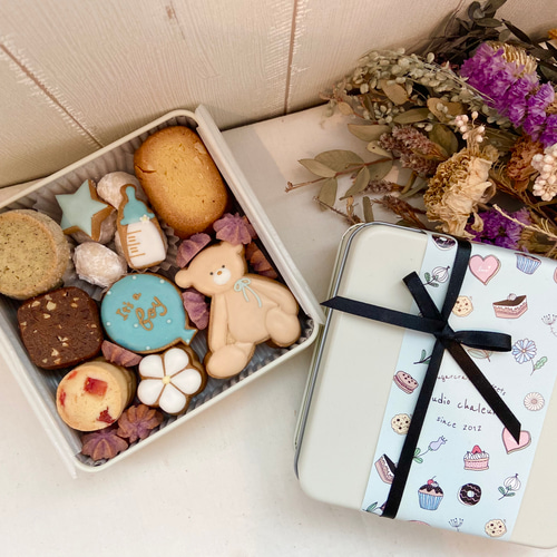 ジェンダーリビールクッキー缶♩（おとこのこ） クッキー studio