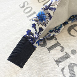 リバティ （ LIBERTY fabric ） の 幅広 結び 目 カチューシャ /  レイチェル ー ブルー ヴァイオ 5枚目の画像