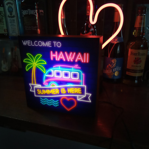 ワーゲンバス ビーチ ドライブ ハワイ HAWAII☆LED電光看板