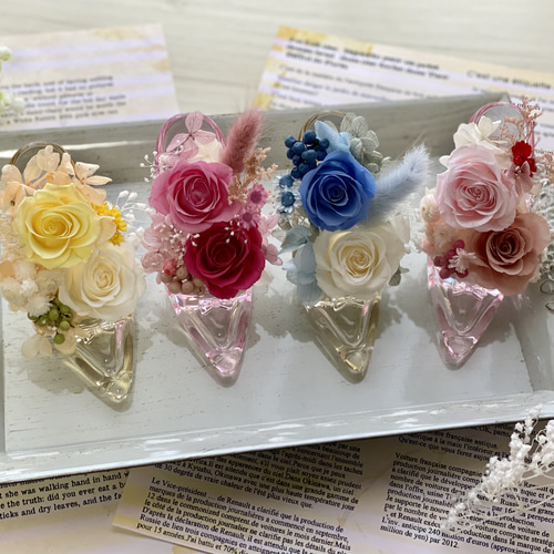 ガラスの靴✨アクリルハイヒールミニサイズ✨お花アレンジ