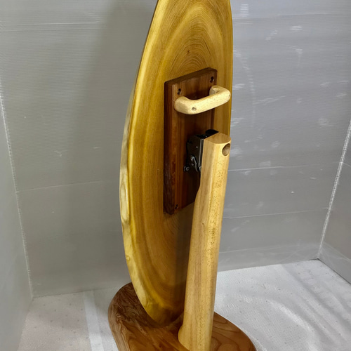 天然木 パープルハート材 折り畳みサイドテーブル 手造り 一点物 天然