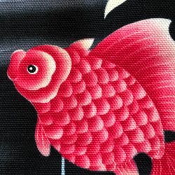 大柄金魚のがま口ポシェット（ブラック） 4枚目の画像