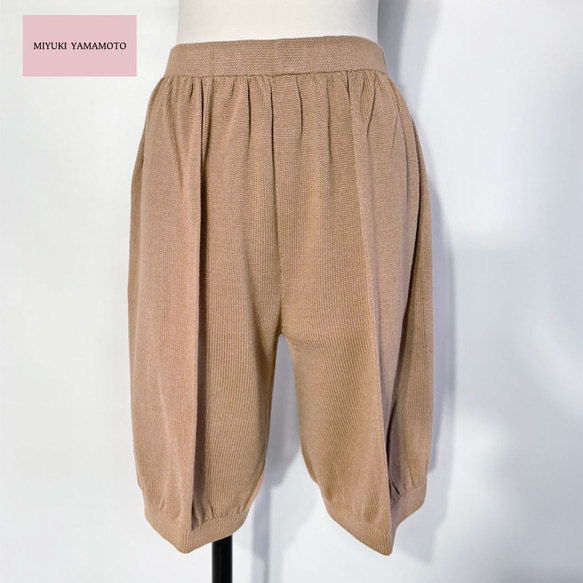 春ニット✿ブラウン ハーフパンツ　336 BROWN HALF PT 2枚目の画像