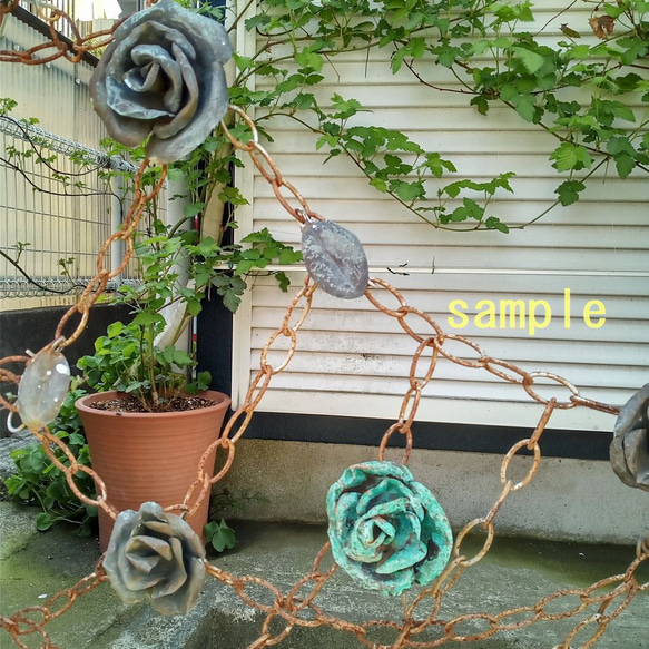 銅製　薔薇のオブジェ　「infinity rose G1」 8枚目の画像